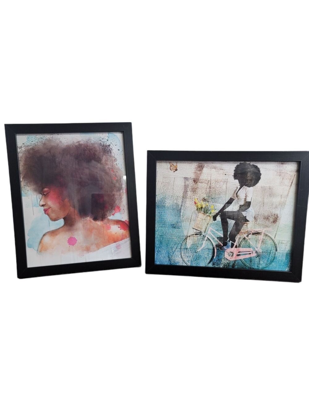 Two 8X10 Afro Framed Art